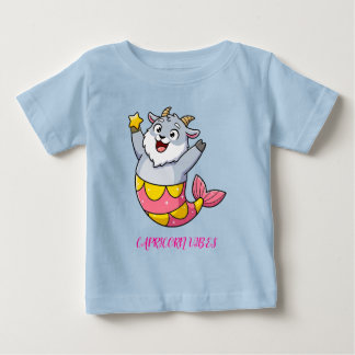 Cute Capricorn Goat Mermaid Zodiac Character Baby T-Shirt