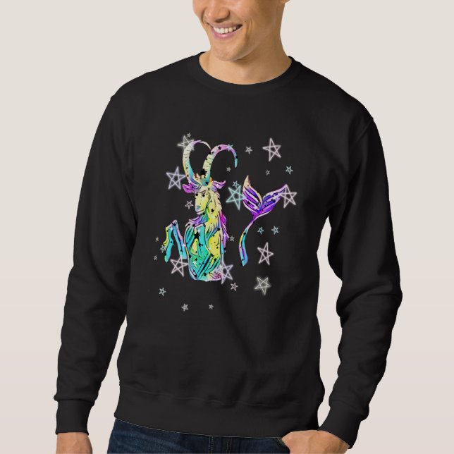 Cute Capricorn Horoscope Zodiac Sign Capricorn Sweatshirt (Front)