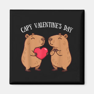 Cute Capy Valentine’s Day Capybara Lovers Romantic Magnet
