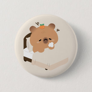 Cute Capybara 6 Cm Round Badge