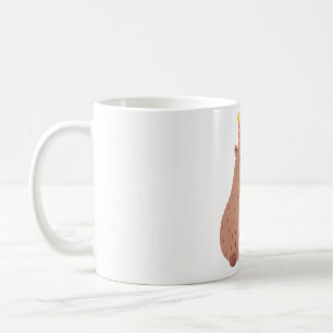 Cute Capybara And Birthday Cake Coffee Mug