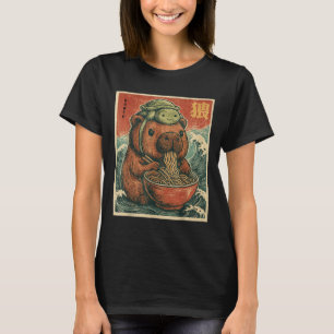 Cute Capybara And Turtle Backpack Ramen Kawaii Cap T-Shirt