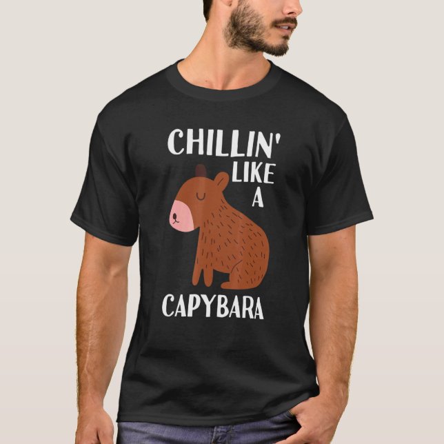 Cute Capybara  Aquatic Animal Rodent  Capy Pet 12 T-Shirt (Front)