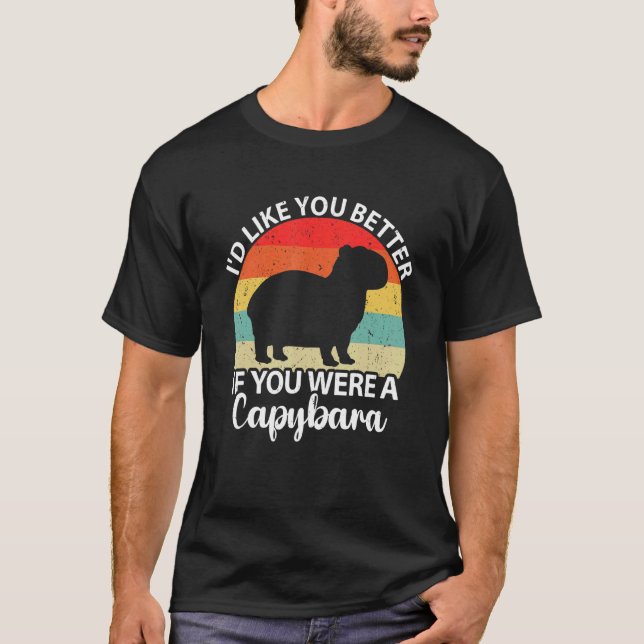 Cute Capybara  Aquatic Animal Rodent  Capy Pet 6 T-Shirt (Front)