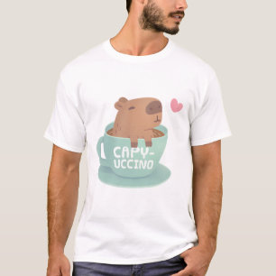 Cute Capybara Capyuccino Coffee T-Shirt