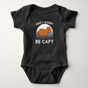 Cute Capybara Funny Zoo Animal Baby Bodysuit