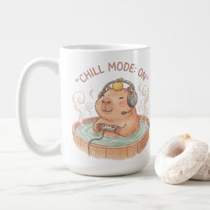 Cute Capybara Gamer “Chill Mode: On” Kawaii Cosy Coffee Mug