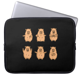 Cute Capybara Gift Women Kids Capybara Laptop Sleeve