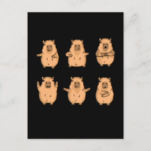 Cute Capybara Gift Women Kids Capybara Postcard