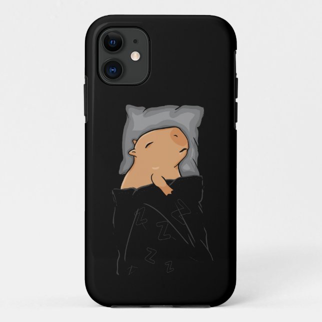 Cute Capybara Gift Women Kids Sleeping Capybara Case-Mate iPhone Case (Back)