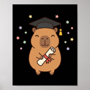 Cute Capybara Graduation Cl Of 2026 Senior Funny G Poster