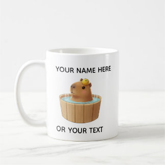 Cute Capybara In Hot Tub Bath Personalised Mug