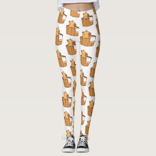 Cute Capybara Leggings – Fun Animal Print Yoga