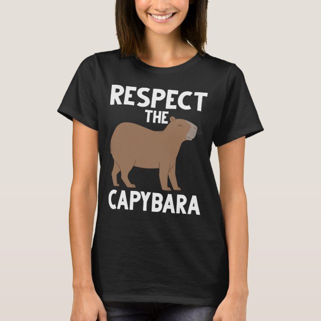 Cute Capybara Lover Animal Awareness T-Shirt (Front)