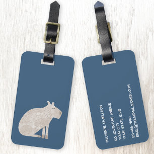 Cute Capybara Luggage Tag