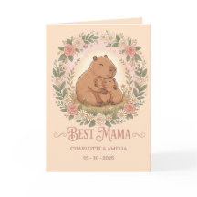 Cute Capybara Mother's Day Floral Wreath