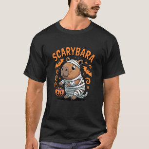 Cute Capybara Mummy Halloween Scarybara Funny Capy T-Shirt