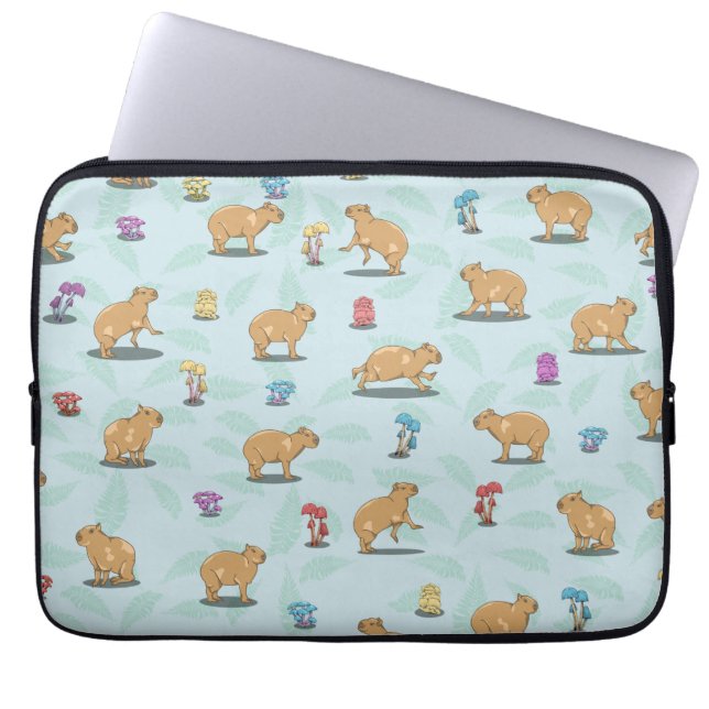 Cute capybara Pattern Laptop Sleeve (Front)