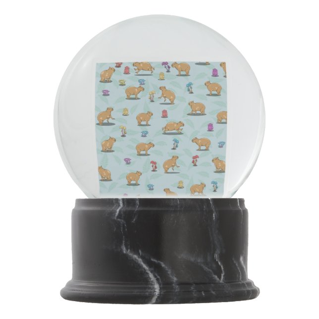 Cute capybara Pattern Snow Globe (Front)