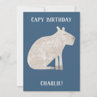 Cute Capybara Personalised Birthday
