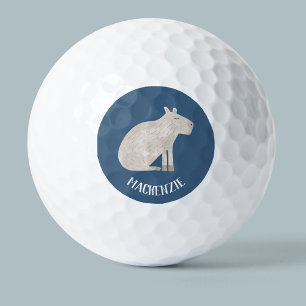 Cute Capybara Personalised Golf Balls