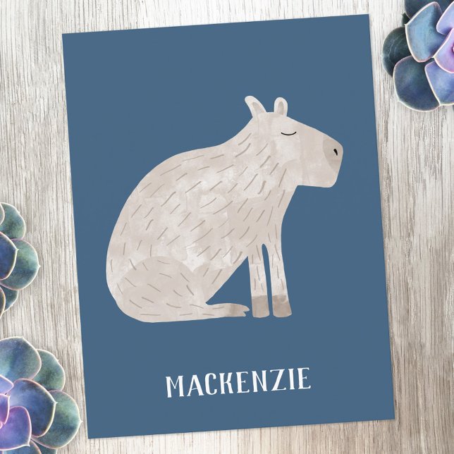 Cute Capybara Personalized Postcard (Creator Uploaded)