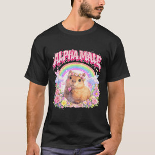 Cute Capybara Rainbow Floral Funny for Men Women T-Shirt