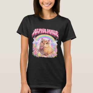 Cute Capybara Rainbow Floral Funny for Men Women T-Shirt