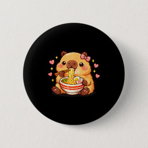 Cute capybara ramen kawaii tea kawaii ramen lover 6 cm round badge