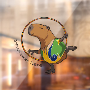 Cute Capybara Rhythmic Gymnastics Hoop Cartoon