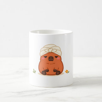 Cute Capybara Spa Day Towel Turban Mug