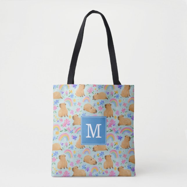 Cute Capybara Tote Bag (Front)