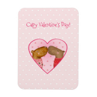 Cute capybara Valentine's Day magnet