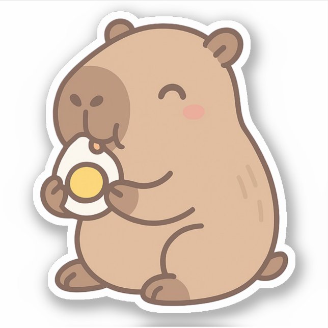Cute Capybara Vinyl Stickers (Front)