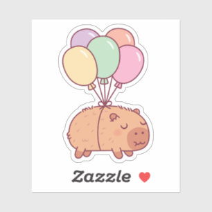 Cute Capybara With Balloons