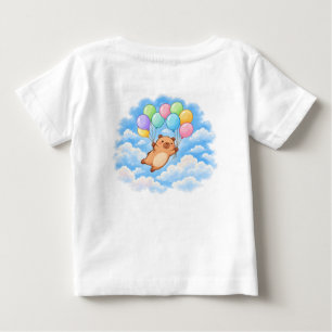 Cute Capybara with Balloons – See You Soon Baby T-Shirt
