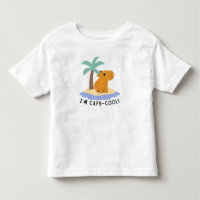 Cute Capybara with Palm Tree Toddler T-Shirt