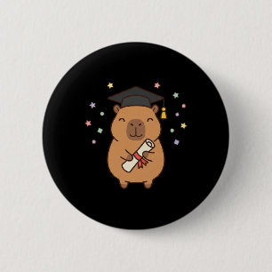 Cute Capyra Graduation Cl Of 2026 Senior Funny Gra 6 Cm Round Badge