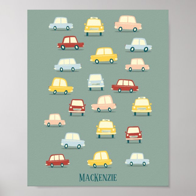 Cute Car Personalised Poster (Front)