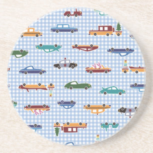Cute Car Sketch: Simple Seamless Coaster