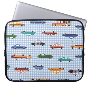 Cute Car Sketch: Simple Seamless Laptop Sleeve