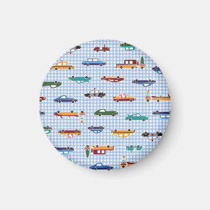 Cute Car Sketch: Simple Seamless Magnet