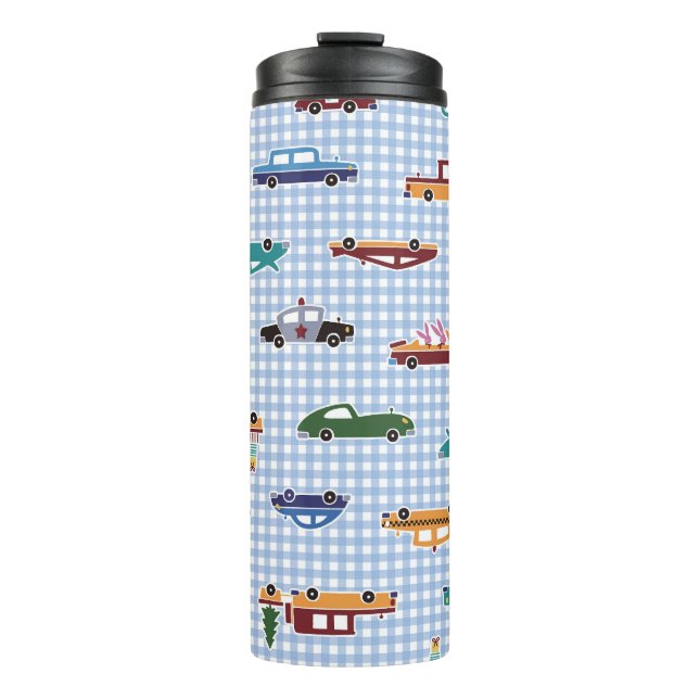 Cute Car Sketch: Simple Seamless Thermal Tumbler (Front)