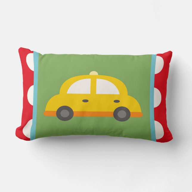 Cute Car Transportation Theme Baby Kids Gifts Lumbar Cushion (Front)