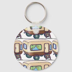 Cute caravan camping lovers key ring