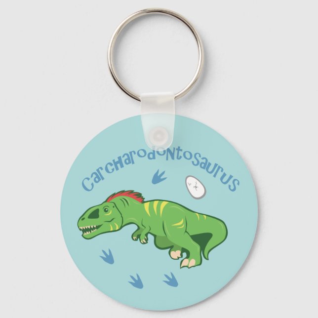 Cute Carcharodontosaurus Key Ring (Front)