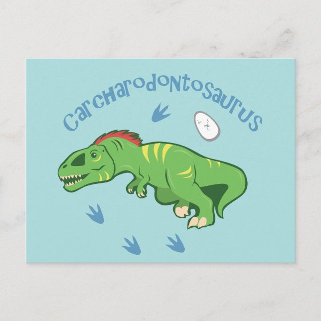 Cute Carcharodontosaurus Postcard (Front)