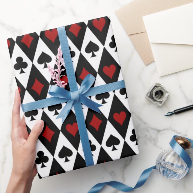 Cute card suit tiled pattern wrapping paper (Gifting)