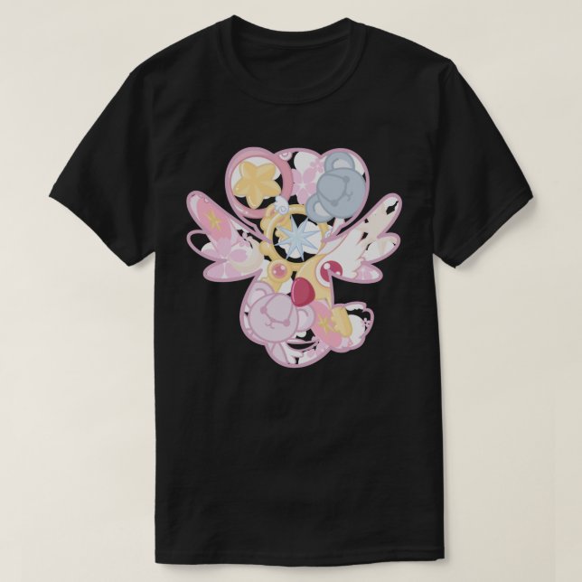 Cute cardcaptor Sakura kerochan silhouette pink T-Shirt (Design Front)