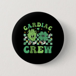 Cute Cardiac Crew Happy St Patricks Day Cardiology 6 Cm Round Badge